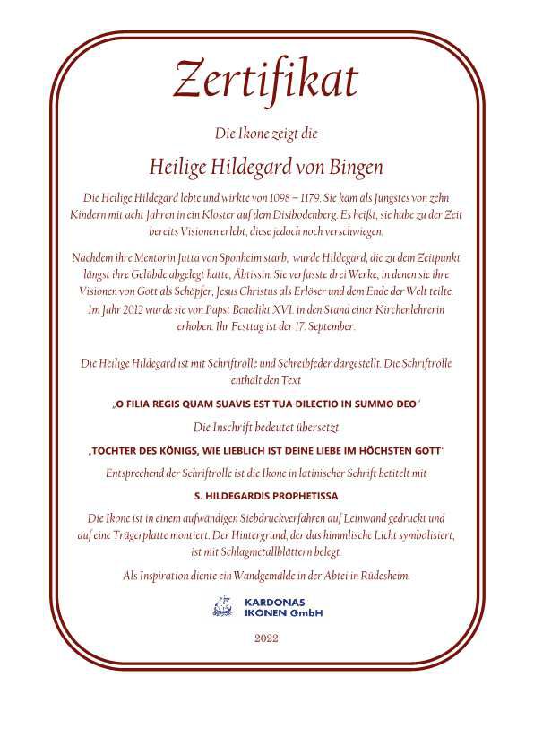 Ikone Hildegard von Bingen